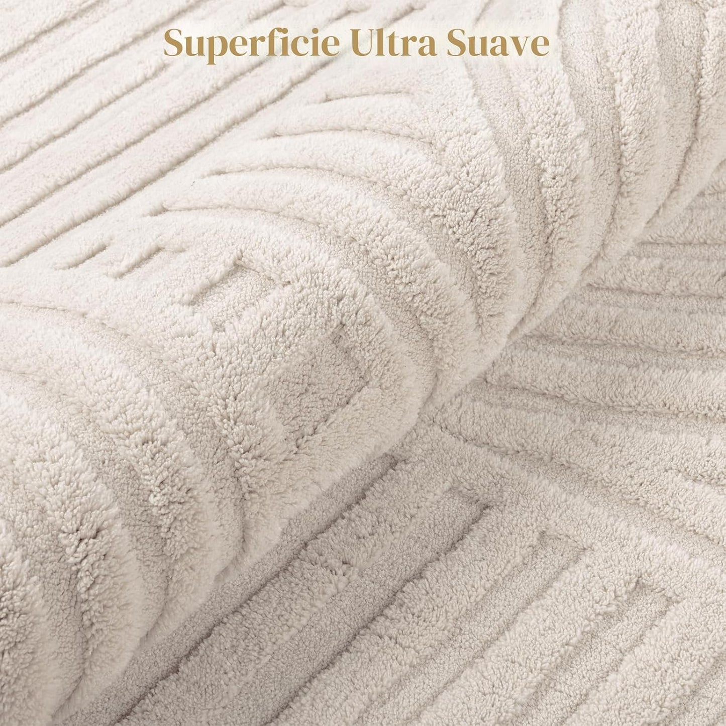 Alfombras 8x10 lavables estilo bohemio beige antiderrap