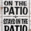 Letreros metal patio bar piscina 8x12"