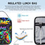 Bolsa almuerzo niños graffiti reutiliz. aislada portátil