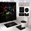 Juego 4 cortinas ducha 72x72pulg antideslizante