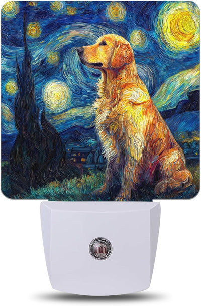 Luz Nocturna Estrellada Perro Sensor Amanecer Dormitorio Baño