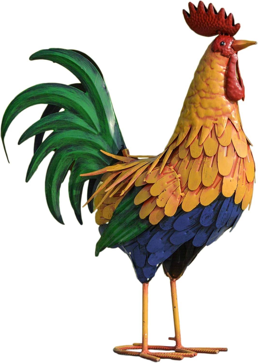 Estatuas de gallo metal 21pulg para jardín y patio