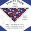 Bandana perro 4 de Julio reversible tela duradera 2uds