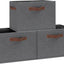 Cestas almacenamiento tela 15x11x9.6" gris plegables