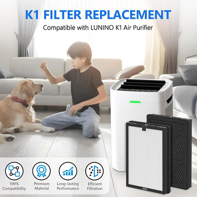 4 Filtros Comp Purificador H13 HEPA para Hogar 2600ft²