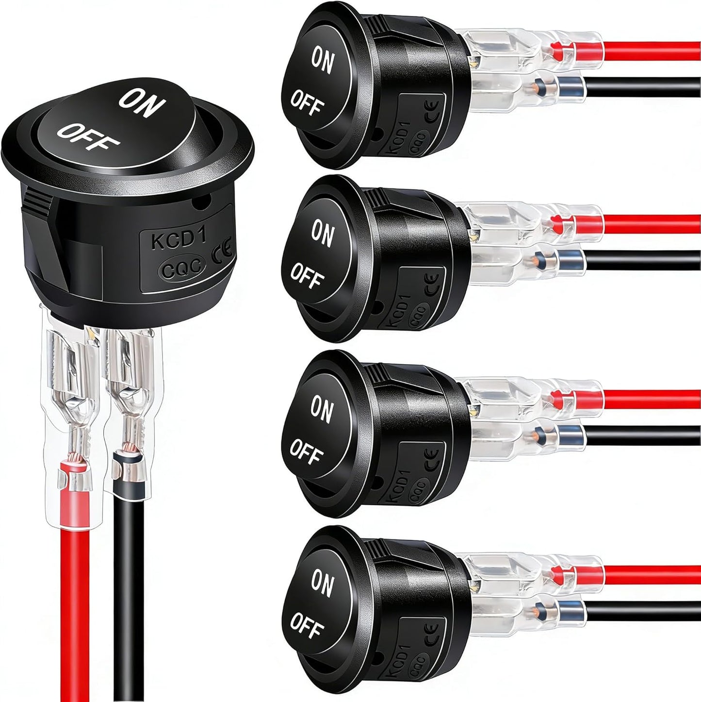 Interruptor basculante 12V 6A/250V 10A/125V coche barco negro