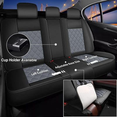 Set 5 fundas asiento Honda Accord 03-17 negro gris