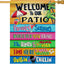 Bandera bienvenida patio verano 28x40pulg doble cara