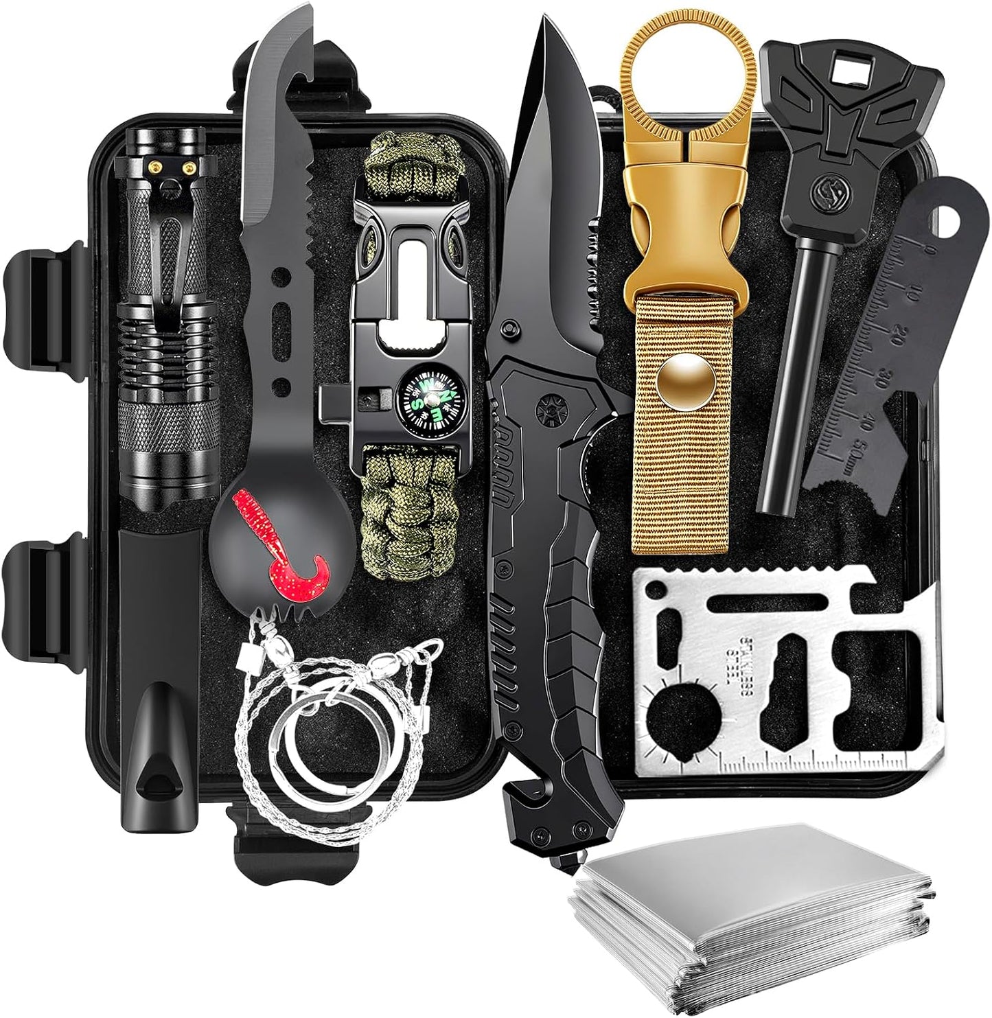 Kit supervivencia 11en1 para hombres al aire libre camping