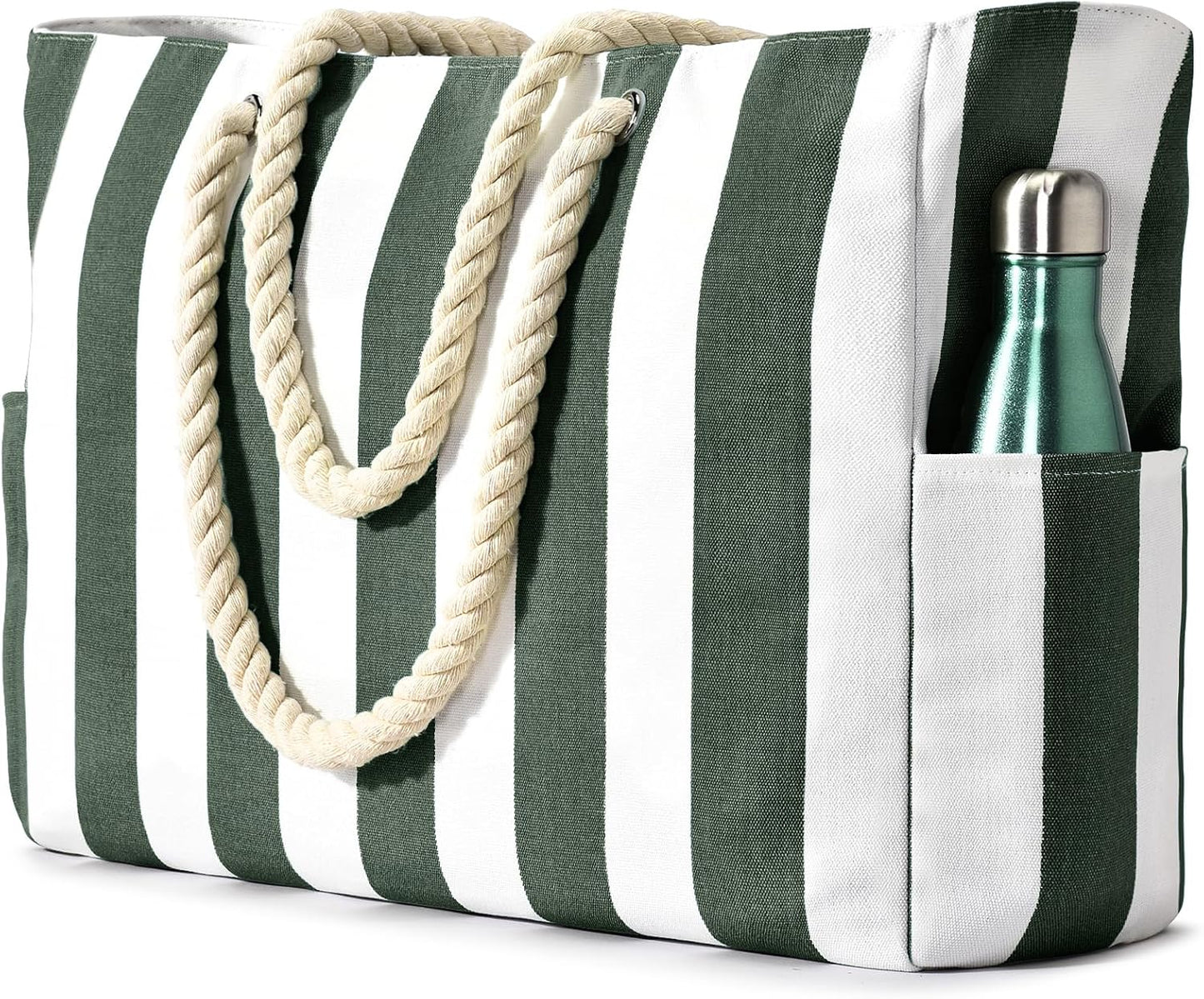 Bolsa natación mujer impermeable a rayas con cremallera