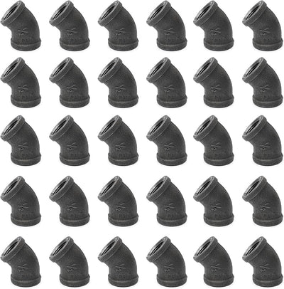 Codo 45grados 1/2" 30 Conectores Hembra Hierro Fundido