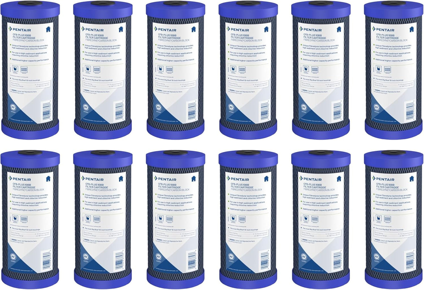 Filtro agua carbono azul 10pulg para toda la casa