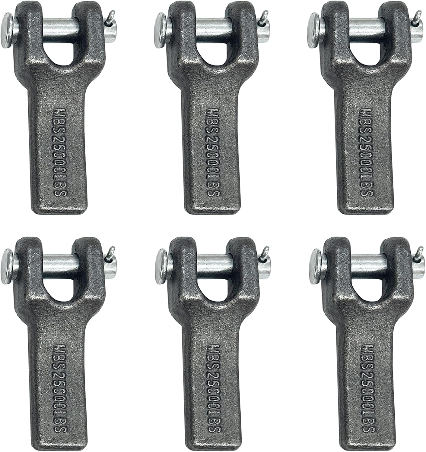 Set 6 anclajes cadena seguridad 3/8" para remolques