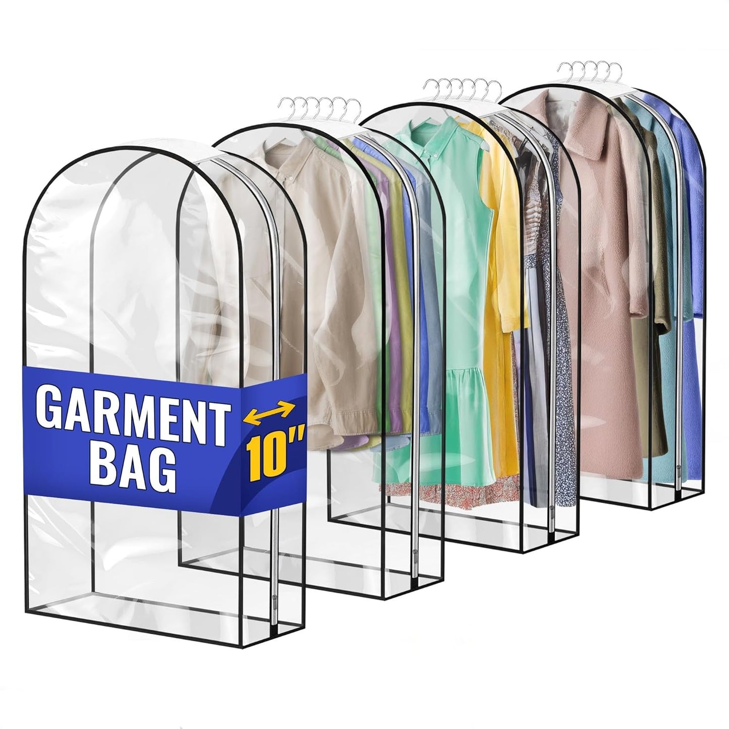Funda para ropa equipaje vestidos 42pulg con ventana 5uds