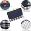 Manta picnic impermeable 80x80" azul cuadros con asa
