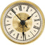 Reloj cuarzo inserto redondo cara blanca dorada 2.8pulg