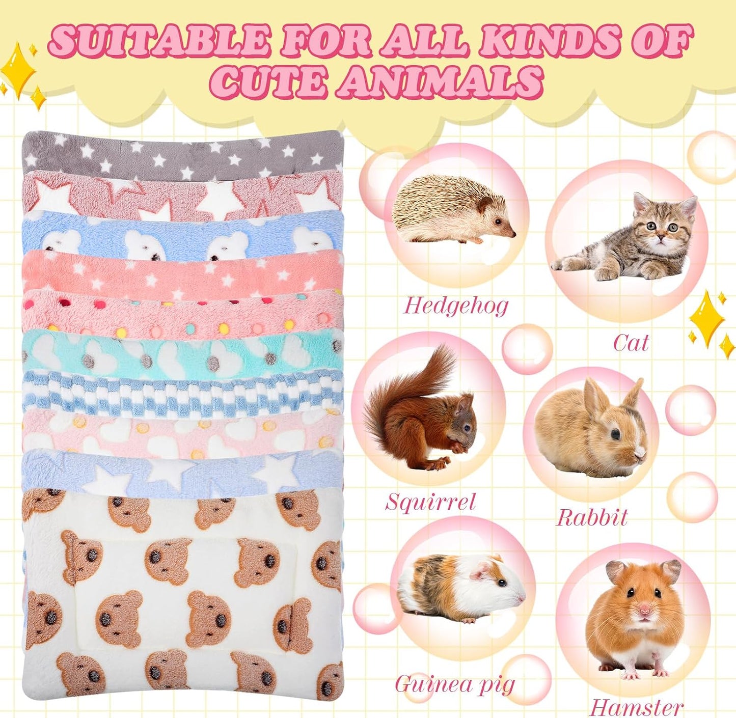 Set 10 Alfombrillas Cama Perros 15x11pulg