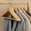 Ganchos madera maciza 20uds acabado liso