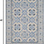 Alfombra Bella Collection 2'6x4' Marfil/Azul hecha a mano
