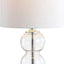 Lámpara mesa vidrio transparente 21" sala dormitorio LED