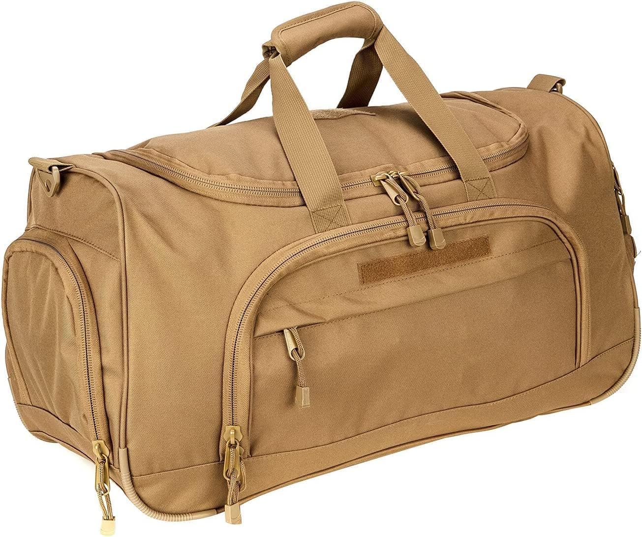 Bolsa gimnasio táctica militar para hombre mujer color marrón