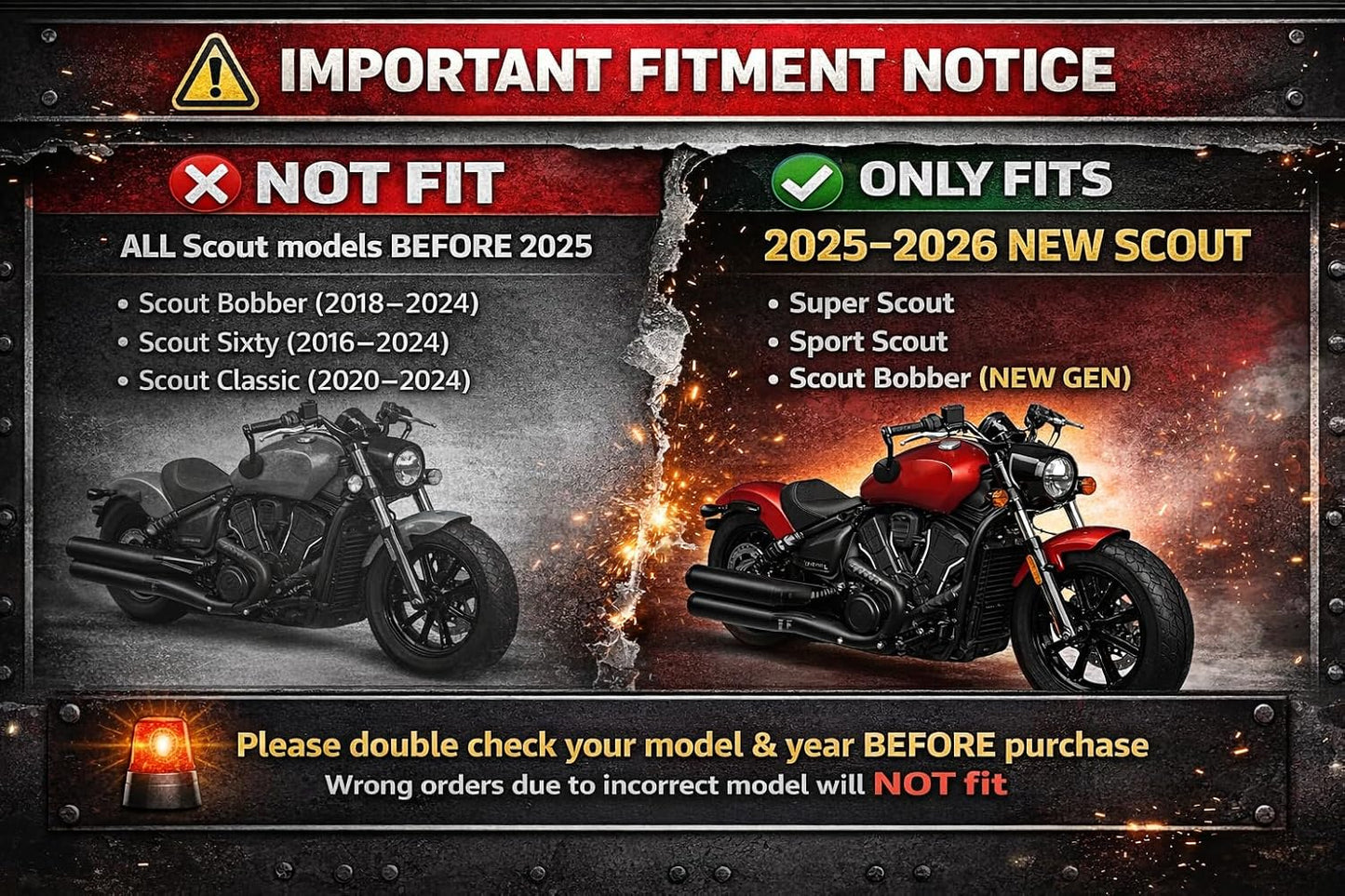 Respaldos pasajero portaequipajes Super Scout Bobber 2025