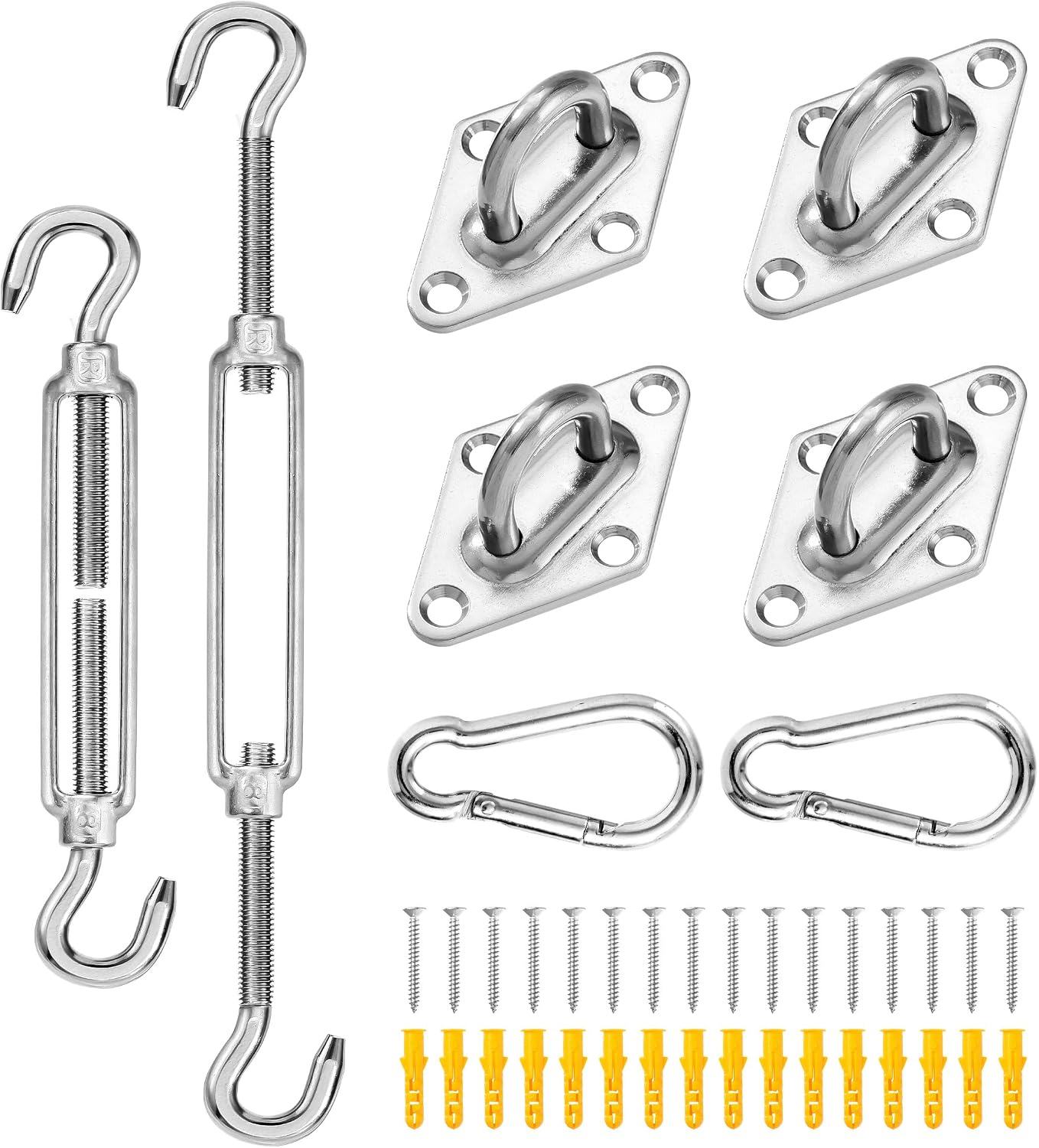 Kit accesorios toldo M8 acero inox 40 pzas