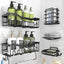 Organiz. ducha 6 estantes acero inox autoadhesivo