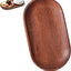 Bandejas madera ébano 4x7.5pulg servir mini platos