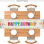 Camino Mesa Cumpleaños Pastel Regalos Confeti 72x13pulg Blanco