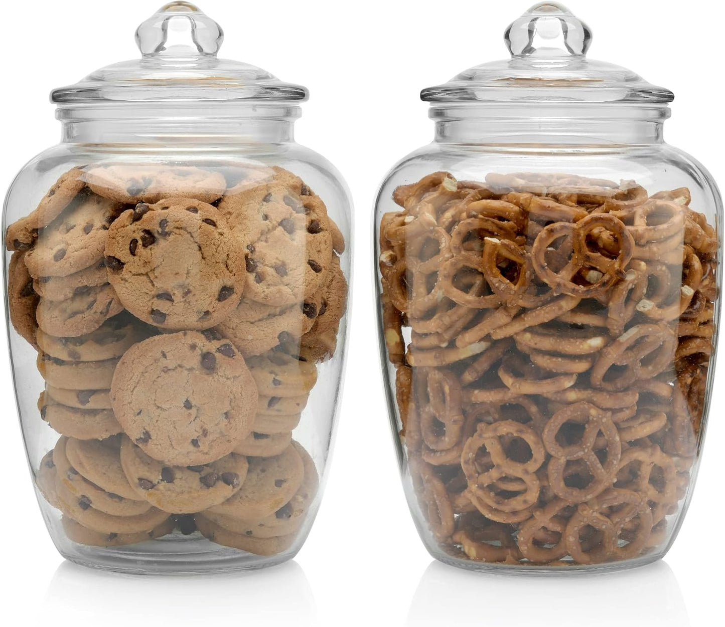 Set 2 Tarros Vidrio Tapa Hermética 75oz Cocina