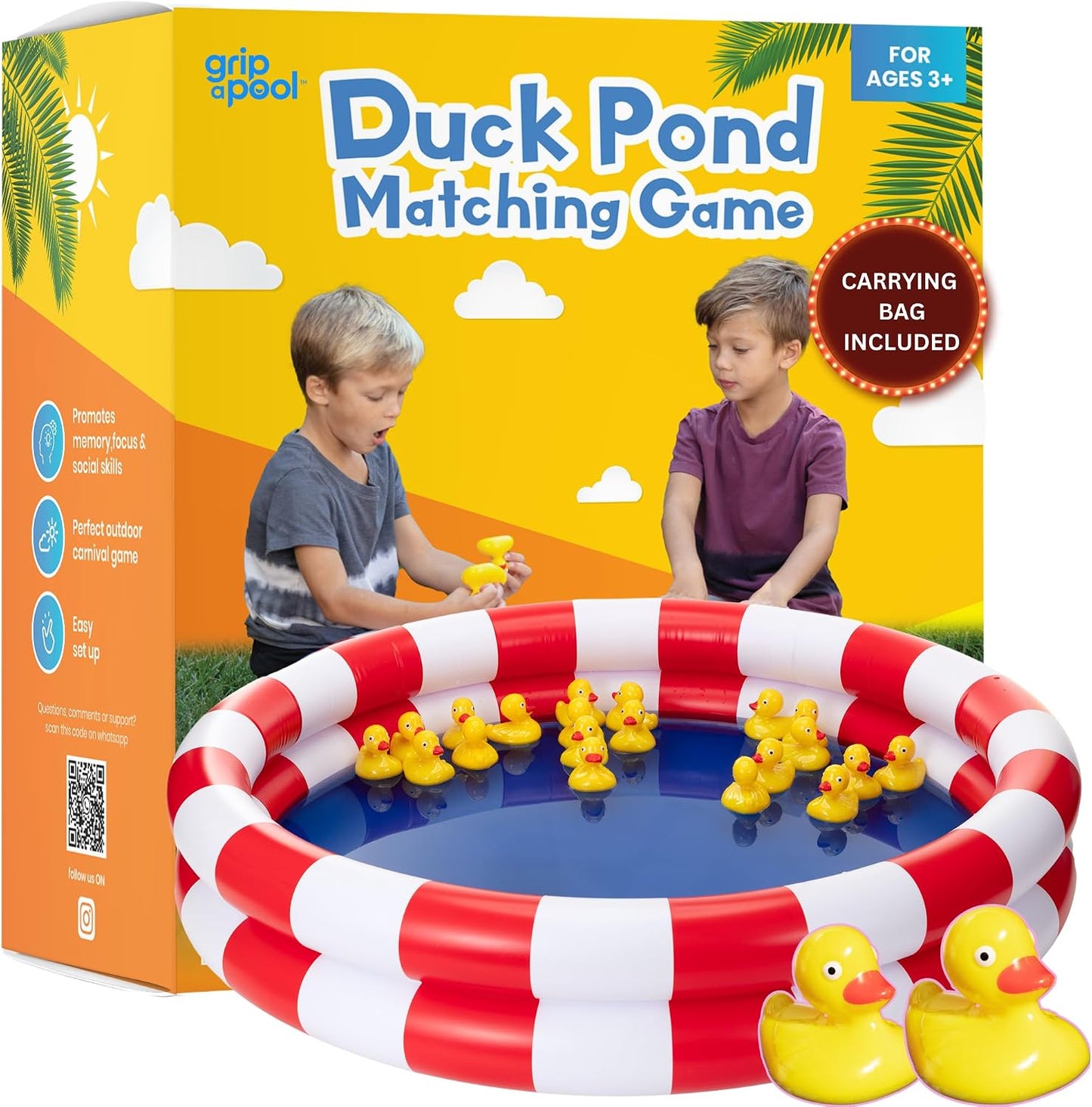 Set carnaval patos para niños 4-8 años al aire libre
