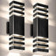 Lámpara pared exterior LED negro IP65 2 GU10