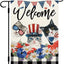 Bandera 4 de Julio gato 12x18pulg vertical doble cara