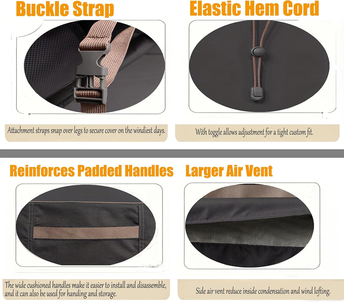 Fundas impermeables para muebles de patio 325x208x71cm