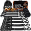 Correas trinquete 16x1.6" resistencia 5280lb mango acolchado
