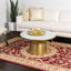 Alfombra rectangular floral borgoña/marfil 2'2"x3'