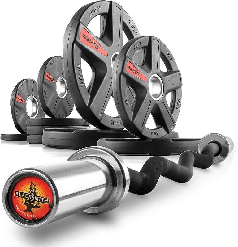 Set pesas olímpicas goma barra BLACKSMITH