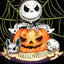 Decoración calabaza Halloween texto 'trick or treat' jardín
