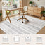 Alfombra lavable 5x7pulg antiderrap gris geométrica