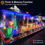 Luces Navidad carámbano 33ft 400 LED 8 modos impermeable azul
