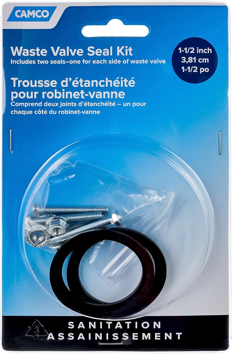 Kit sello válvula RV 1.5pulg goma flexible 2 pzas