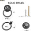 Set 12 Tiradores Latón Sólido Manijas Negras Retro Cocina