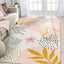 Alfombra rosa antiderrap sala dormitorio boho