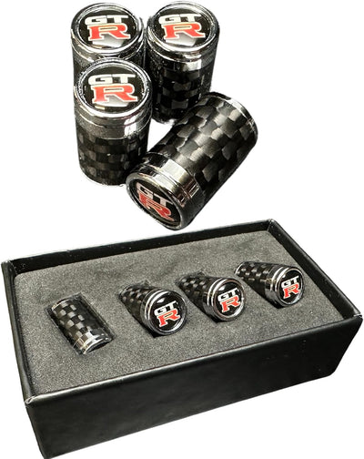 Tapones válvula neumático fibra carbono para GT-R R32-R35