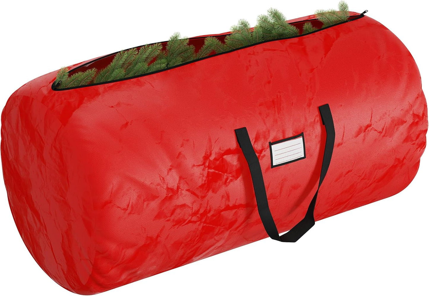 Bolsa almacenamiento árbol Navidad con cremallera 12" rojo