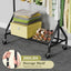 Estante para ropa metal negro 450lbs con ruedas