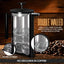 Cafetera prensa francesa acero inox 50oz doble pared 4 niveles negro