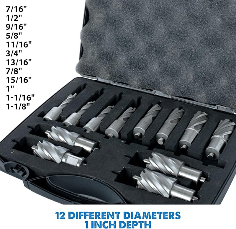 Kit 12 Cortadores Anulares Taladro Magnético 1pulg