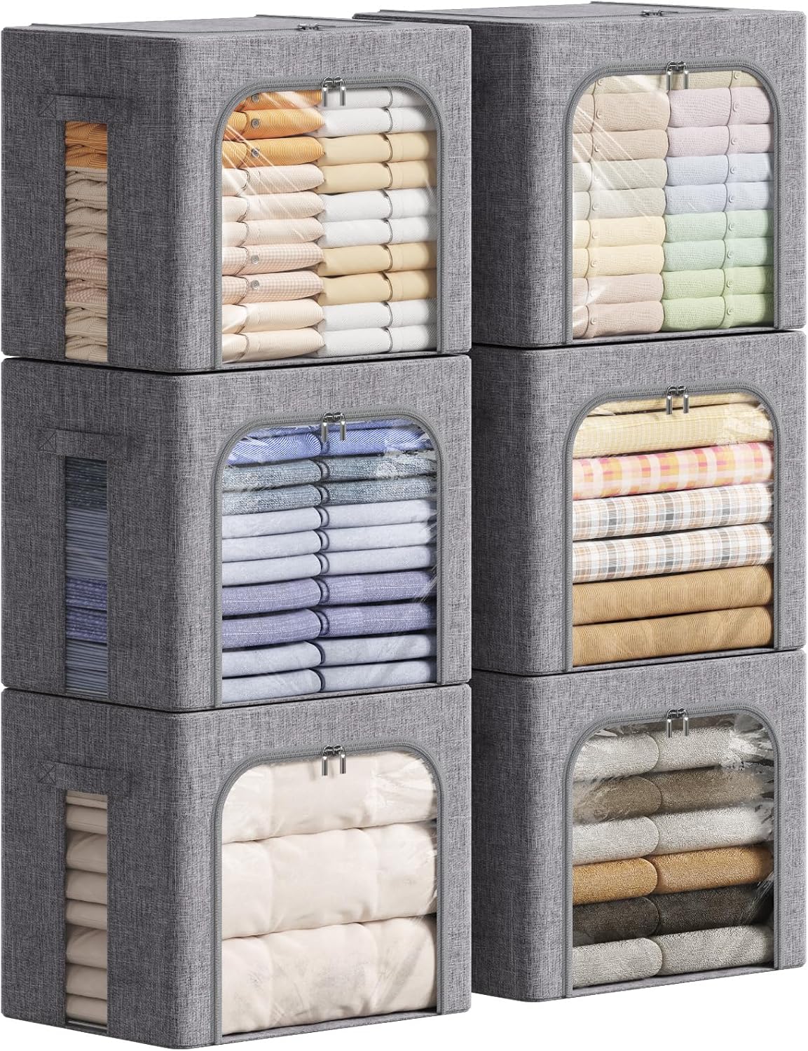Contenedores ropa metal apilables plegables 40L